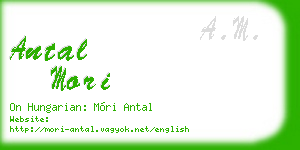 antal mori business card